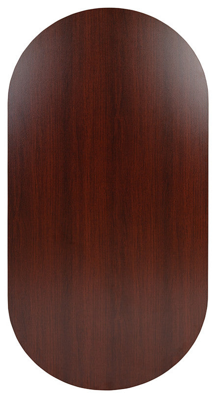 6 Foot, 72"Classic Oval Conference Table Meeting Table, Mahogany