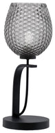 Cavella 1 Light Accent Lamp, Matte Black Finish, 7.5" Smoke Textured Glass