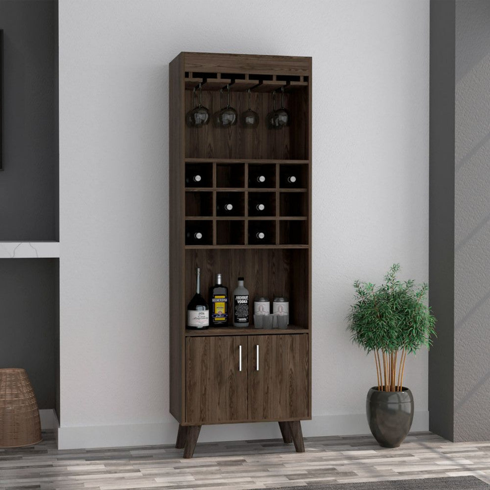 Edessa Bar Cabinet Dark Walnut
