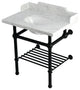 LMS3030MBB0 30" Console Sink with Brass Legs (8-Inch, 3 Hole)