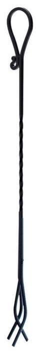 Panacea 15513 Twisted Steel Fireplace Tongs, Black, 37"