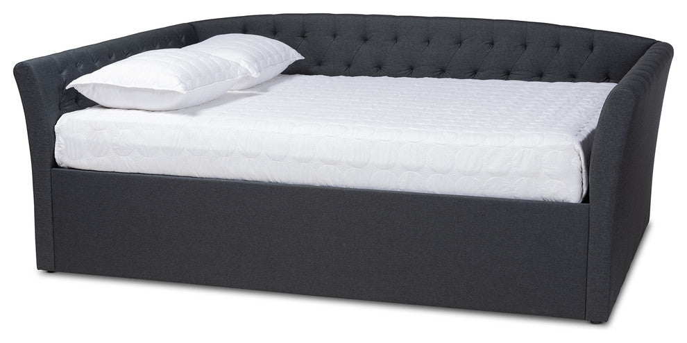 Qintal Upholstered Queen Size Daybed, Dark Gray