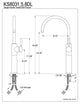 Kingston Brass Concord Satin Nickel Single Handle Vessel Sink Faucet KS8038DL