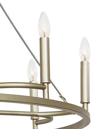 8 Light Wagon Wheel Candle Style Chandelier, Antique Silver
