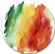 Color Explosion, Abstract Disc Metal Artwork, 11"