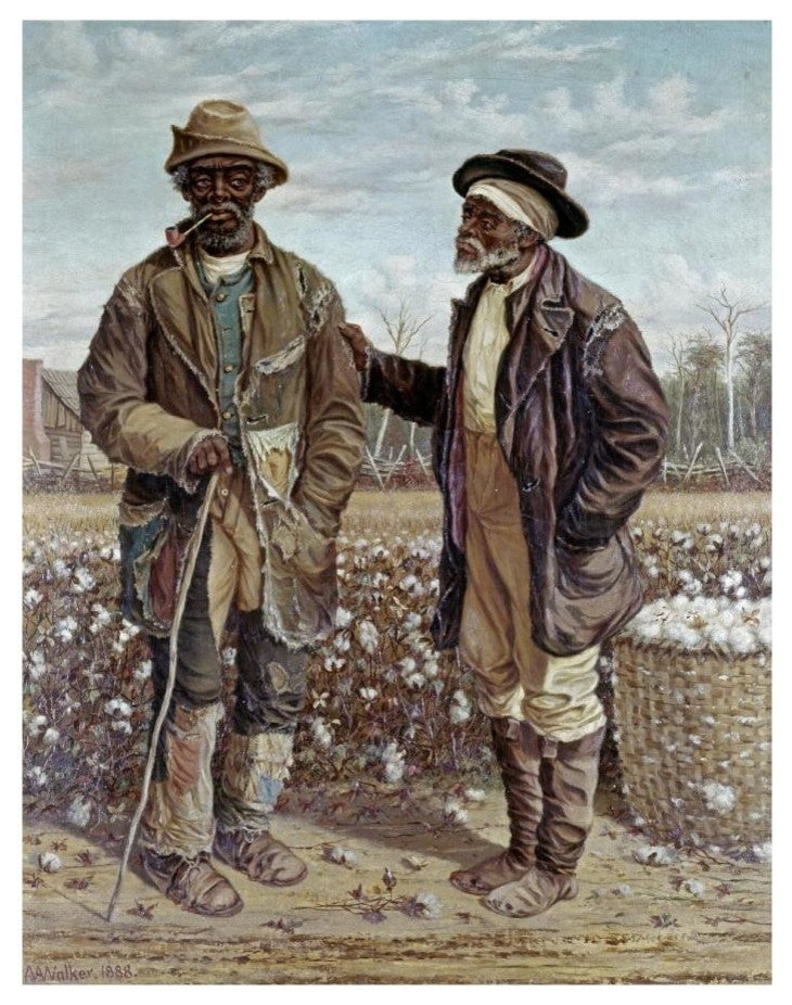 "Two Elderly Cotton Pickers" Digital Paper Print by Frederick Walker, 14"x18"