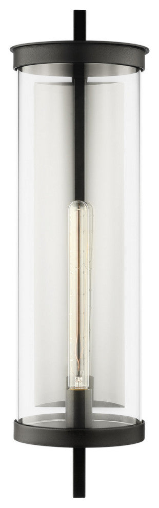 Eastham 1-Light Wall Lantern, Textured Black