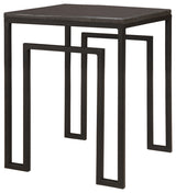 Square Table With Granite, Black