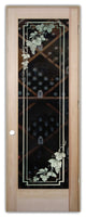 Wine Door - Vineyard Grapes Cascade - Douglas Fir (stain grade) - 32" x 96"...