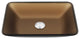 VIGO Sottile 18"L x 13"W x 4"H Glass Rectangular Vessel Bathroom Sink in Amber