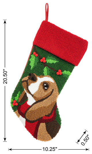 20.5"L Hooked Stocking, Dog