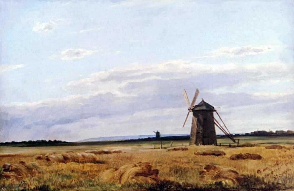 Ivan Ivanovich Shishkin Windmill afield, 18"x27" Wall Decal