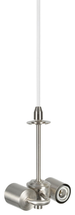 Aspen Creative 72326-11, 2-Light Fabric Lamp Shade Hanging Pendant, White