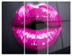 "Purple Lip Makeup" Metal Wall Art, 3 Panels, 36"x28"