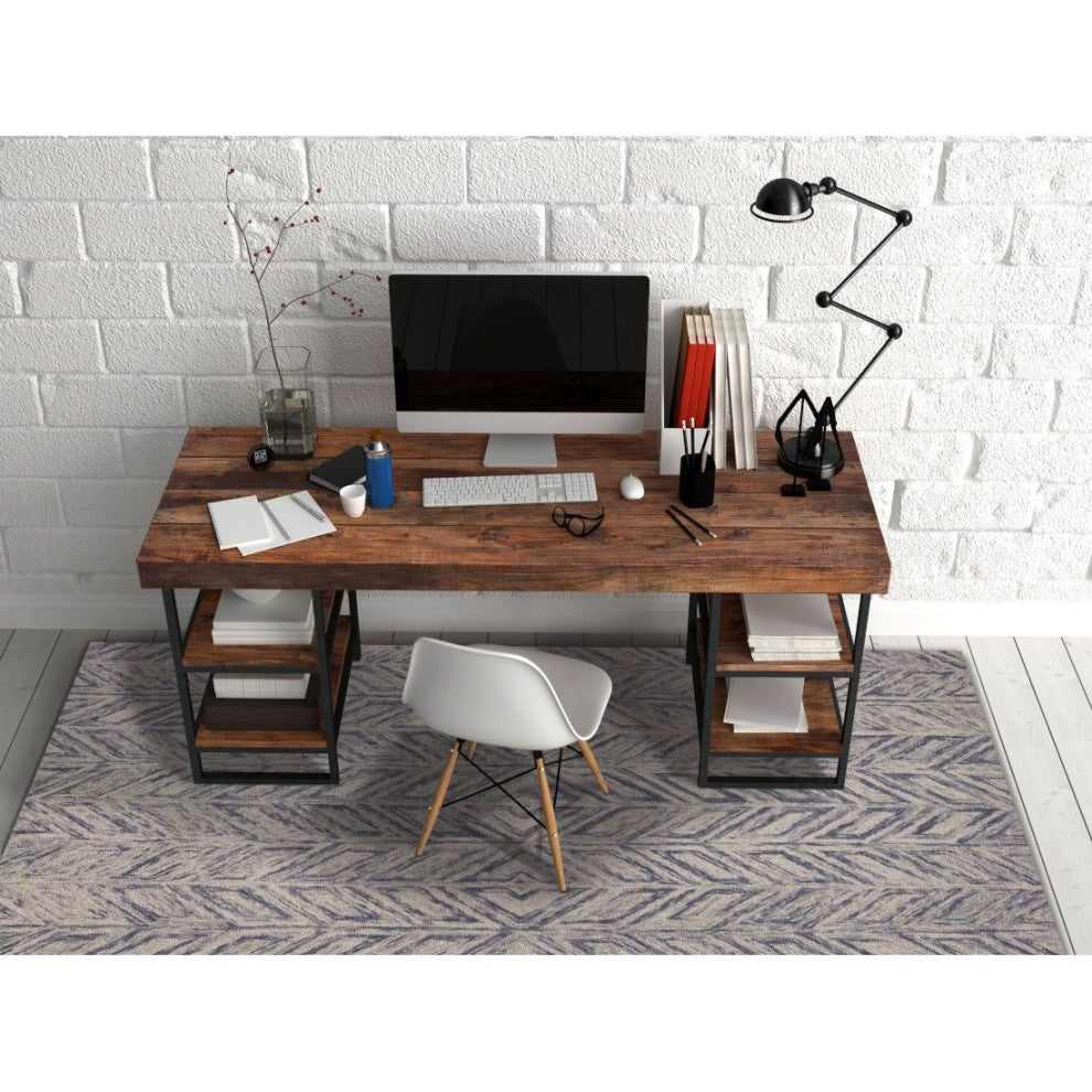 KAS Gramercy 1611 Blue Heather Herringbone Area Rug, 5'x8'