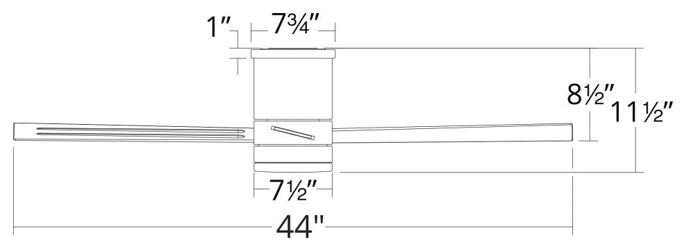 San Francisco 3-Blade Smart Flush Mount Ceiling Fan 44" Matte White, Light Kit