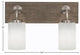 Oxbridge, 2 Light Bath Bar, Graphite & Painted Distressed Metal, 4" White Muslin