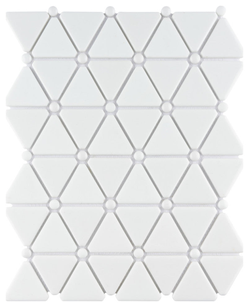 Expressions Treux White Glass Floor and Wall Tile