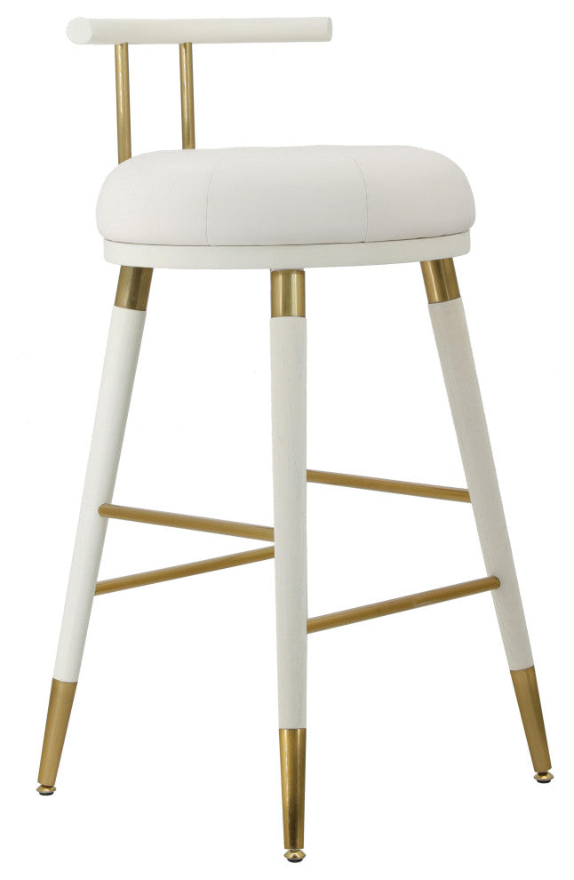 Juniper White Vegan Leather Barstool