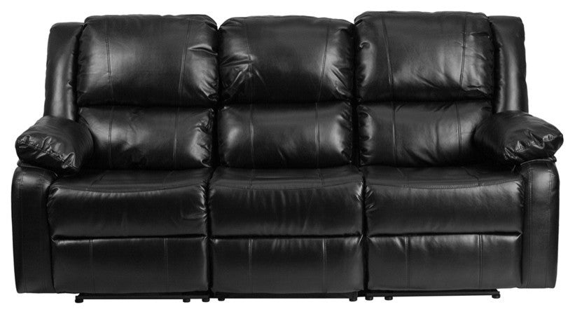 Harmony Series Black Leather Reclining Sofa Set