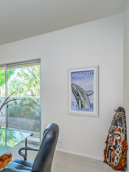 "Jumping Whale" Framed Painting Print, 16"x24"