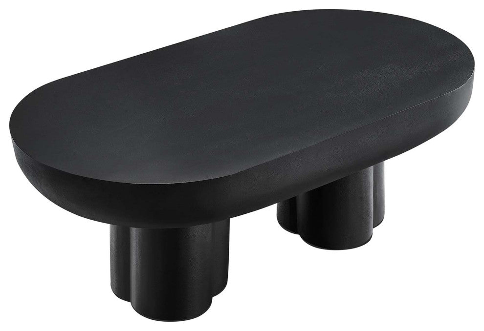 Caspian Oval Concrete Coffee Table