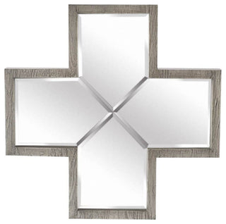 HomeRoots Grey Wood Frame Wall Mirror