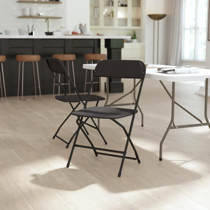 Hercules Big & Tall Commercial Folding Chair/Extra Wide 650LB. Capacity 4-Pack,