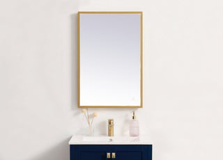 Modern Brass Led Mirror
