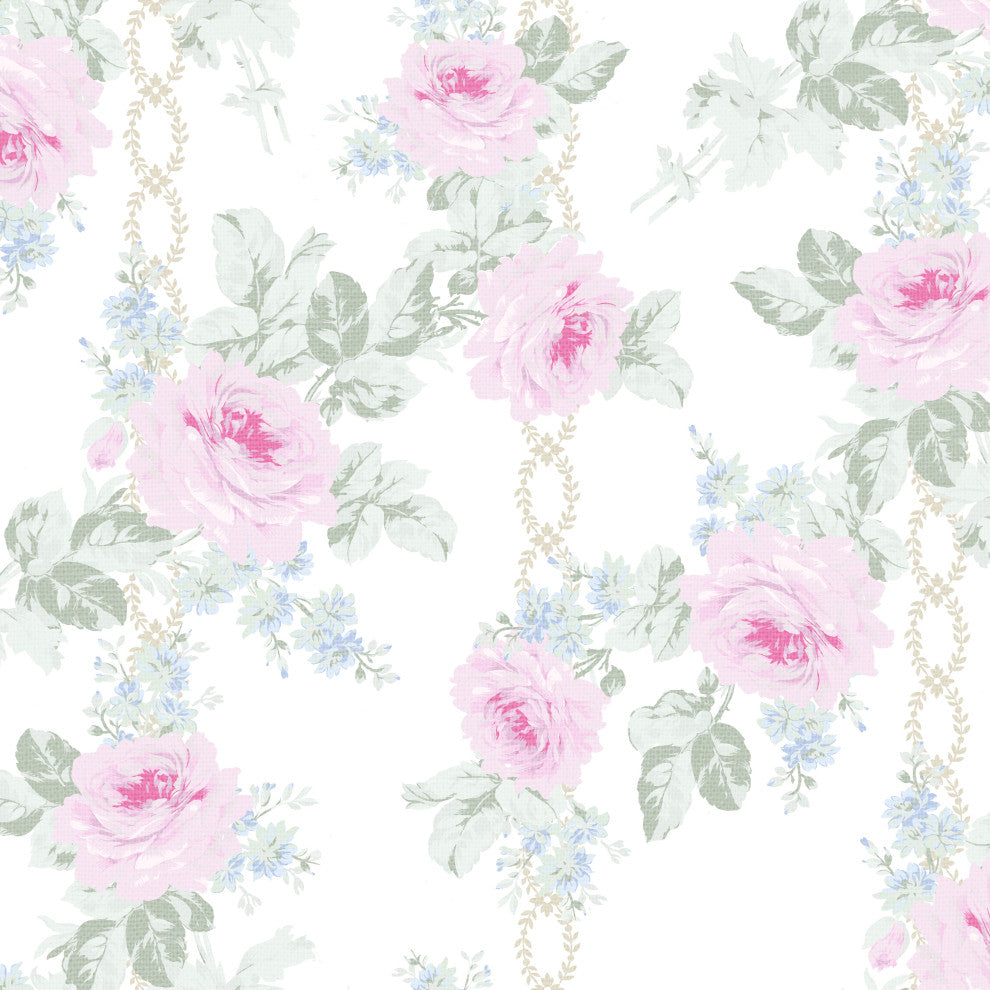 Rachel Ashwell Storage Ottoman, Sc Royal Bouquet Pink