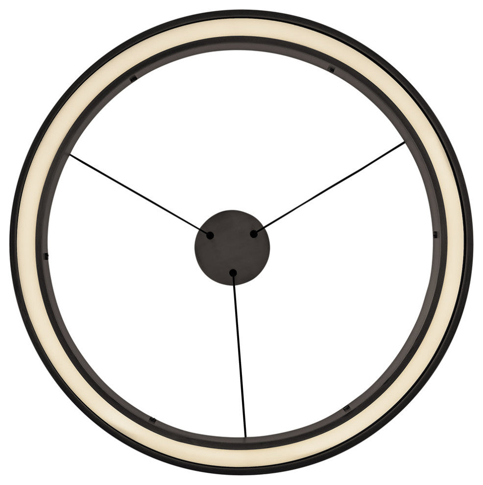 Fredrick Ramond FR41475 Althea 26"W LED Ring Chandelier - Satin Black