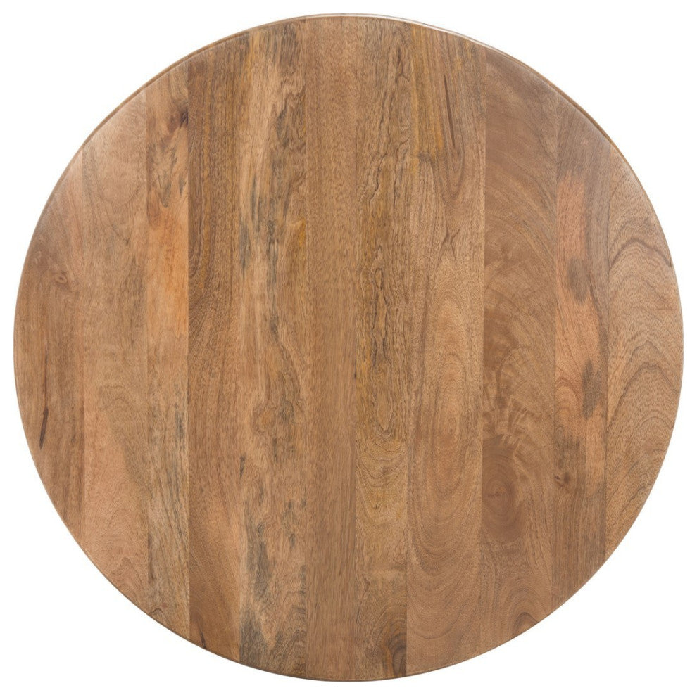 Safavieh Kyrith Round Coffee Table, Burnt Natural