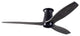 Modern Fan Company Arbor Flush Mount 54" DC Ceiling Fan, Dark Bronze Motor, Ebon