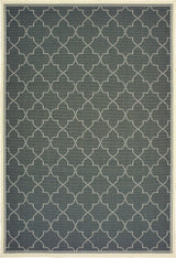 Oriental Weavers Marina Grey/ Ivory Geometric Indoor/Outdoor Rug 8'6"X13'