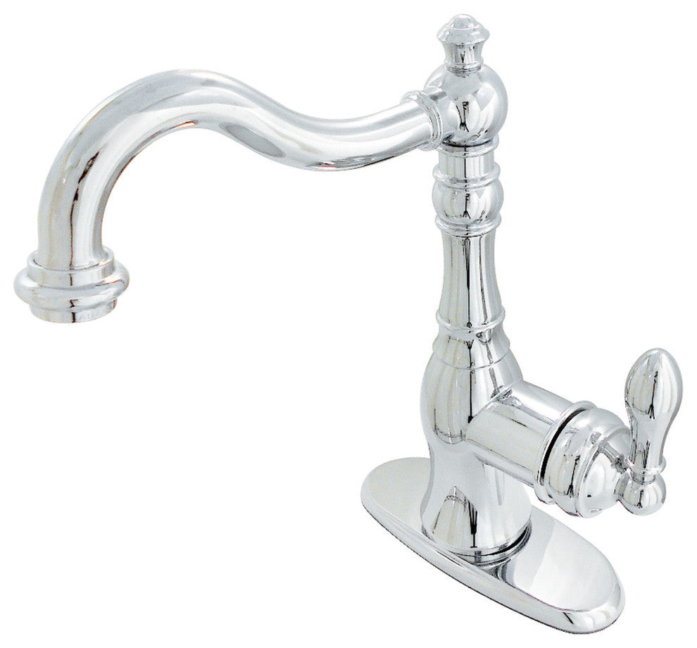 Fauceture Single-Handle Bathroom Faucet With Push Pop-Up, Polished Chrome