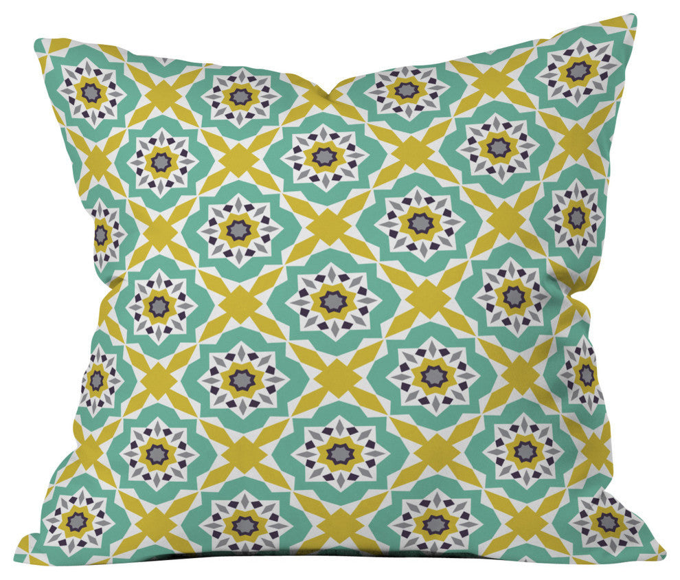 Heather Dutton Mattonelle Outdoor Throw Pillow, 18x18x5