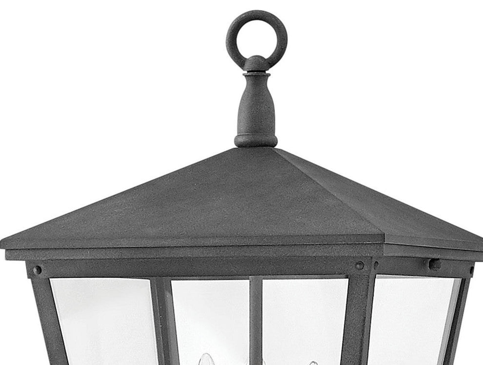 Hinkley Trellis Medium Post Top Or Pier Mount Lantern, Aged Zinc