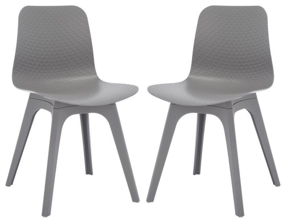 Safavieh Couture Damiano Molded Plastic Dining Chair, Grey