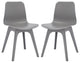 Safavieh Couture Damiano Molded Plastic Dining Chair, Grey