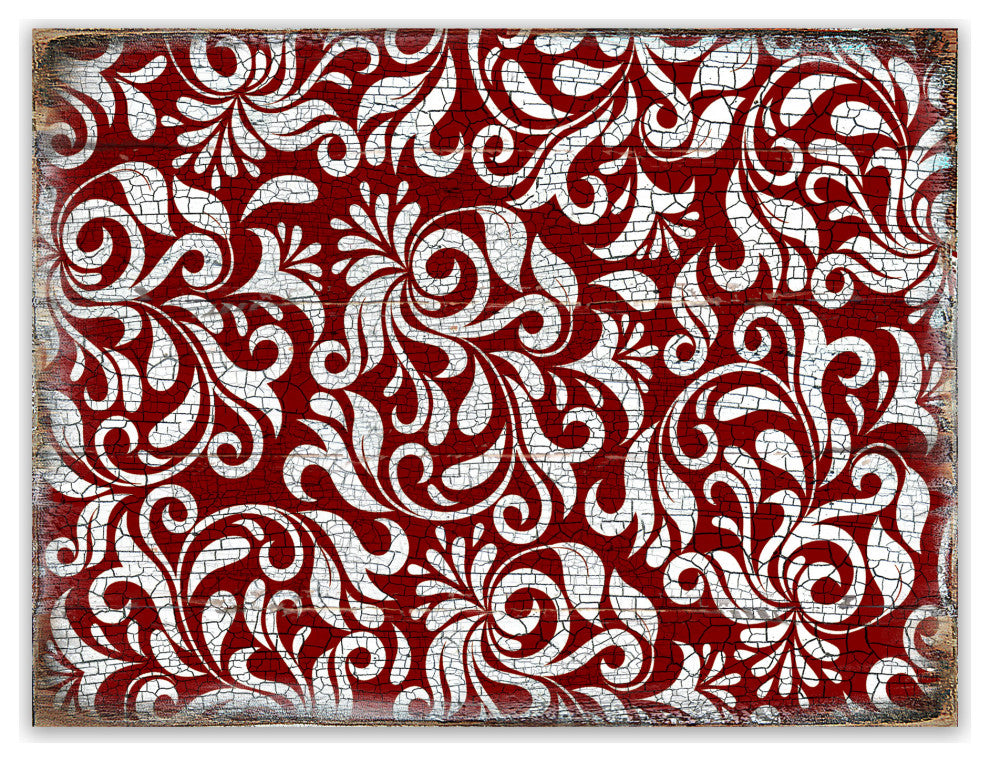 Decorative Pattern Wooden Block, 18"x12"