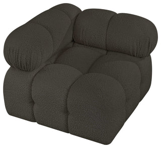 Ames Boucle Fabric Modular Chair, Brown, Corner Chair