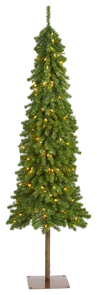 6' Alpine Artificial Christmas Tree With 200 Lights and 580 Bendable Branches