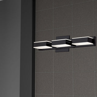 3-Light LED Wall Vanity, Matte Black