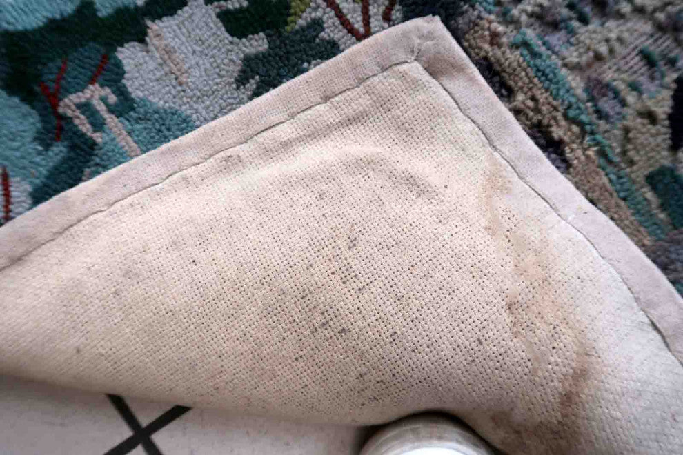 Handmade Vintage American Hooked Rug 1.8'x2.8', 56cmx86cm 1940s