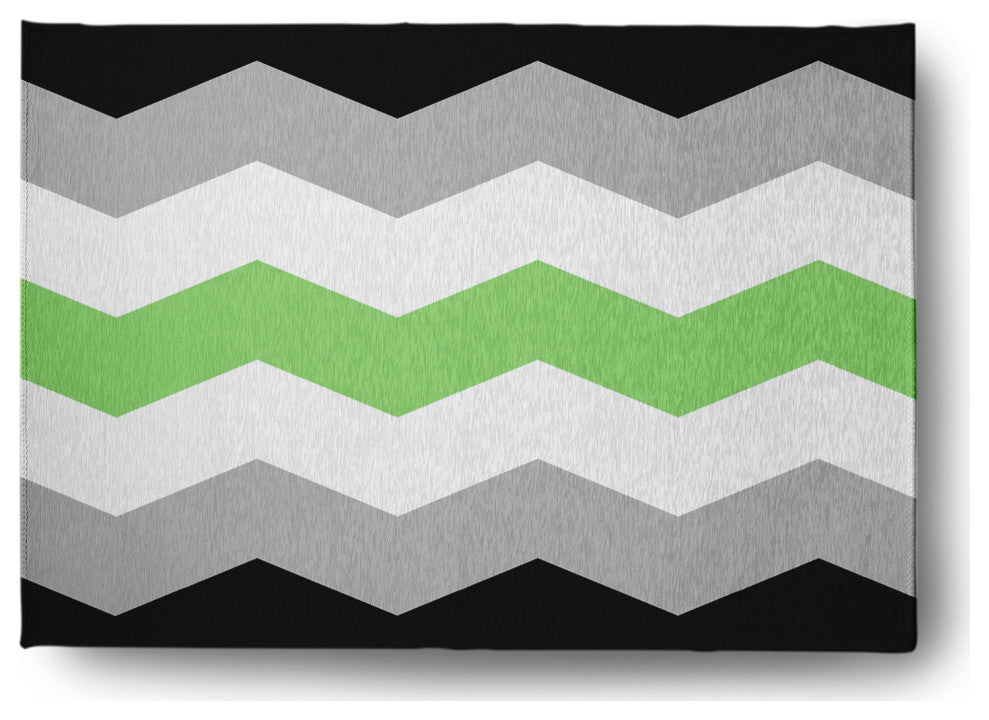 Agender Chevron Chenille Rug, Agender Chevron, 5'x7'