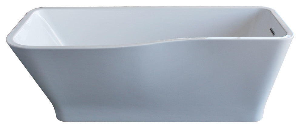 Avignon 32 x 69 Rectangle Acrylic Freestanding Soaker Bathtub with Center Drain