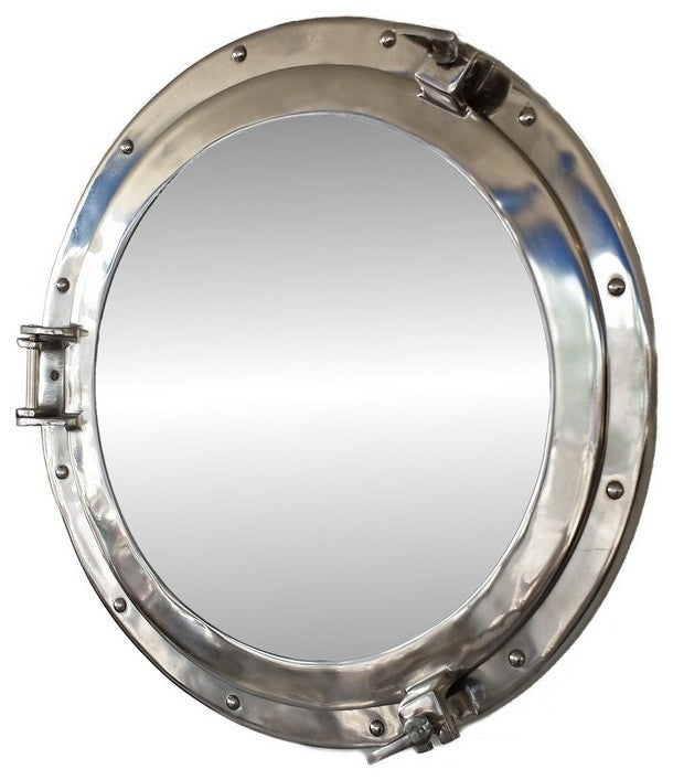 Deluxe Class Porthole Mirror, Chrome, 20''
