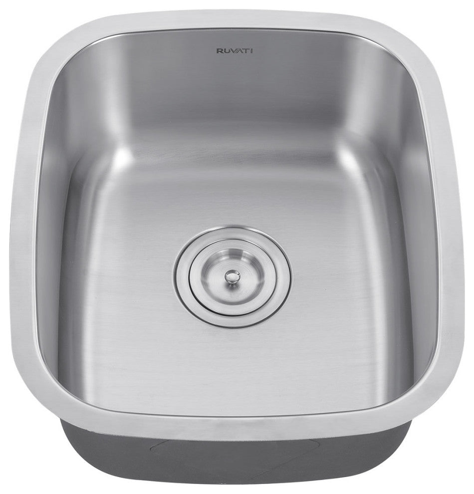 Ruvati RVM4110 Undermount Stainlesss Steel 15" Bar Sink Single Bowl