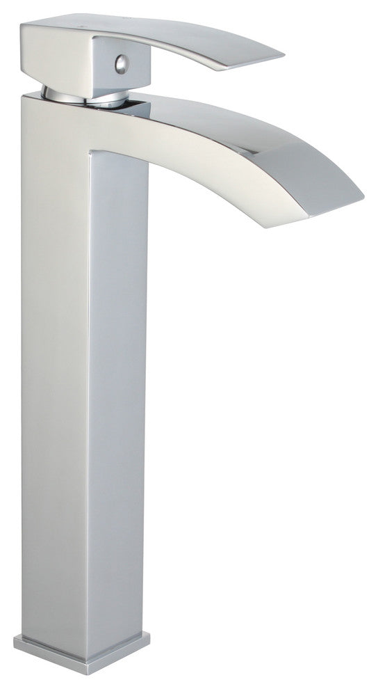 Marella 12" Single Hole Vessel Sink Bathroom Faucet, Polished Chrome