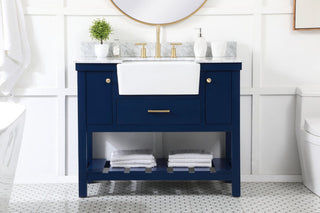 Home Living 22" Farmhouse Blue-Light Bathroom Vanity